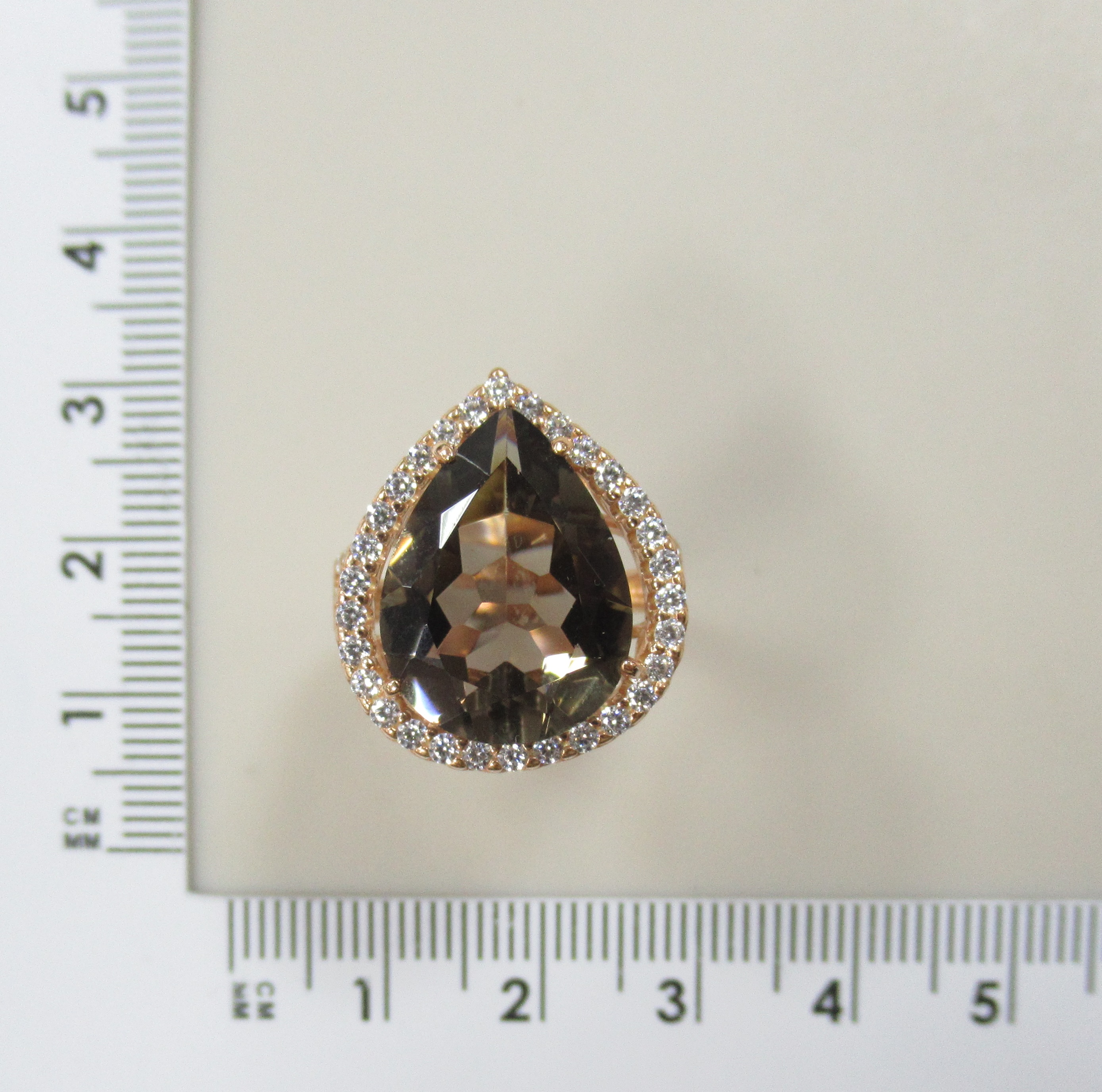 Серебряное кольцо с раухцитрином